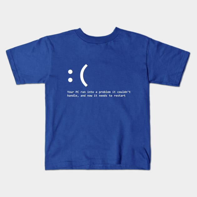 Blue screen of death t shirt discount